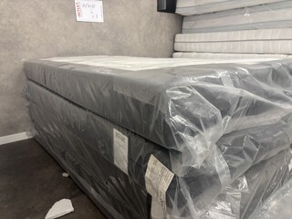 2x  Matras geweven stof met pocket koudschuim, geweven stof grijs